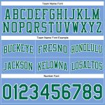 Custom Basketball Shorts with Name & Number - Light Blue White Pinstripe Green-White Authentic Design Personalized Light