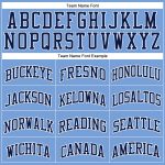 Custom Light Blue White Pinstripe Basketball Jersey with Name & Number - Authentic Team Gear Personalized Light Blue White