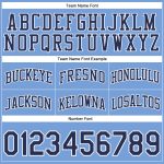 Custom Personalized Light Blue White Pinstripe Basketball Shorts with Navy-White Team Name and Number Personalized Light