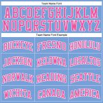 Custom Name and Number Light Blue White Pinstripe Basketball Jersey - Personalized Authentic Team Jersey Personalized Light