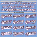 Personalized Authentic Baseball Jersey in Light Blue White Pinstripe with Pink and Black Details Personalized Light Blue