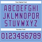 Custom Basketball Jersey with Personalized Name and Number, Light Blue White Pinstripe, Authentic Design Personalized Light
