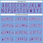 Custom Basketball Jersey with Personalized Name and Number, Light Blue White Pinstripe, Authentic Design Personalized Light