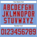 Custom Name and Number Authentic Basketball Jersey - Light Blue White Pinstripe Red Navy Personalized Light Blue White Pinstripe