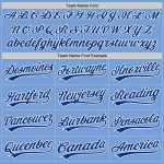Light Blue White Pinstripe Authentic Personalized Baseball Jersey - Royal Edition Personalized Light Blue White Pinstripe