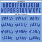 Customizable Light Blue White Pinstripe Baseball Jersey with Name and Number - Authentic Team Style Personalized Light Blue