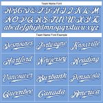 Custom Royal-White Baseball Jersey with Personalized Light Blue and White Pinstripes, Custom Name and Number Personalized
