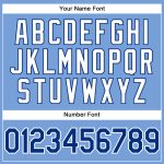 Custom Royal-White Baseball Jersey with Personalized Light Blue and White Pinstripes, Custom Name and Number Personalized