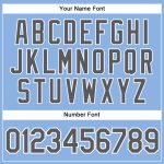 Custom Name Number Authentic Baseball Jersey Light Blue White Pinstripe Steel Gray Personalized Light Blue White Pinstripe