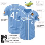 Personalized Light Blue White Pinstripe Authentic Baseball Jersey for Men and Women Personalized Light Blue White Pinstripe