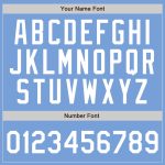 Customizable Light Blue Pinstripe Baseball Jersey with Personal Name & Number - Authentic Team Gear Personalized Light Blue
