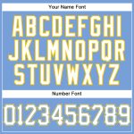Custom Light Blue White Pinstripe Basketball Jersey with Authentic White-Gold Design, Personalized Name & Number Personalized