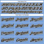 Custom Light Blue White Pinstripe Baseball Jersey with Name and Number - Authentic Team Apparel Personalized Light Blue White