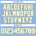 Custom Name and Number Authentic Baseball Jersey Light Blue White Pinstripe Yellow - Personalized Team Apparel Personalized