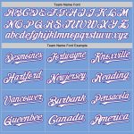 Custom Light Blue White-Purple Baseball Jersey with Personalized Name and Number - Authentic Raglan Sleeves Personalized