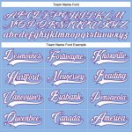 Custom Hockey Jersey with Personalized Name and Number in Light Blue and White-Purple Lace Design Personalized Light Blue