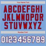 Personalized Authentic American Flag Baseball Jersey - Light Blue White-Red Fashion Design Personalized Light Blue White-Red