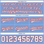 Custom Name Number Basketball Shorts Authentic Light Blue White Red Team Personalized Light Blue White-Red Authentic Basketball