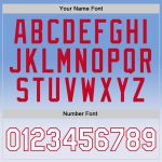 Custom Basketball Jersey with Team Name & Number, Light Blue White-Red Authentic Fade Design Personalized Light Blue White-Red
