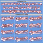 Personalized Light Blue Red White Throwback Baseball Jersey for Fans Personalized Light Blue White-Red Authentic Throwback