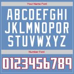 Personalized Light Blue Baseball Jersey Shirt - Authentic Throwback Rib-Knit in White-Red Personalized Light Blue White-Red