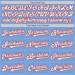 Custom Name and Number Authentic Baseball Jersey - Light Blue White-Red Two Tone Team Gear Personalized Light Blue White-Red