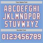 Custom Name and Number Authentic Baseball Jersey - Light Blue White-Red Two Tone Team Gear Personalized Light Blue White-Red