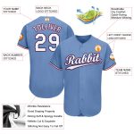 Custom Name Number Light Blue Red White Baseball Jersey Personalized Team Gear Personalized Light Blue White-Red Baseball