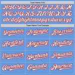 Custom Name Number Throwback Baseball Jersey - Light Blue White Red Mesh Authentic Team Jersey Personalized Light Blue White-Red