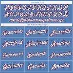 Custom Team Performance T-Shirt with Personalized Name & Number - Light Blue White-Red Personalized Light Blue White-Red