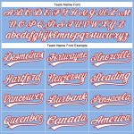 Custom Light Blue Red White Performance Golf Polo Shirt with Name and Number - Personalized Team Apparel Personalized Light