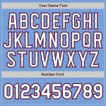 Custom Team Baseball Jersey with Personalized Name and Number - Light Blue, White, Red-Royal Raglan Sleeves Personalized