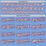 Custom Team Baseball Jersey with Personalized Name and Number - Light Blue, White, Red-Royal Raglan Sleeves Personalized