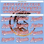Customizable Spartan Logo Bomber Jacket Light Blue Red White 3D Pattern Varsity Full-Snap Letterman with Name & Number Personalized