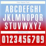Custom Name Number Light Blue White Red Fade Soccer Jersey Long Sleeve Fashion Uniform Personalized Light Blue White-Red