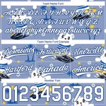 Custom Team Basketball Shorts with Hawaii Palm Trees and Bears Surfing, Light Blue White-Royal 3D Pattern, Personalized Name and Number