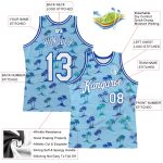 Custom Name and Number Hawaii Palm Trees Basketball Jersey - Light Blue White-Royal 3D Pattern Authentic Jersey Personalized