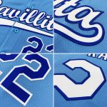 Personalized Light Blue Royal Baseball Jersey - Authentic Custom Team Apparel Personalized Light Blue White-Royal Authentic