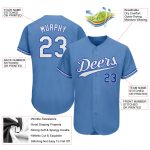 Personalized Light Blue Royal Baseball Jersey - Authentic Custom Team Apparel Personalized Light Blue White-Royal Authentic