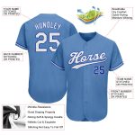 Customizable Light Blue & White Baseball Jersey with Name & Number - Authentic Team Gear Personalized Light Blue White-Royal