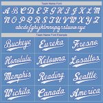 Customizable Light Blue & White Baseball Jersey with Name & Number - Authentic Team Gear Personalized Light Blue White-Royal