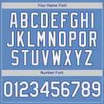 Customizable Light Blue & White Baseball Jersey with Name & Number - Authentic Team Gear Personalized Light Blue White-Royal