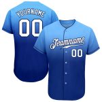 Custom Light Blue White-Royal Fade Baseball Jersey with Personalized Name & Number - Authentic Fashion Team Gear Personalized