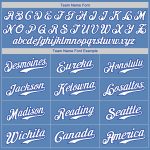 Custom Name and Number Authentic Light Blue White-Royal Softball Jersey - Personalized Team Apparel Personalized Light Blue