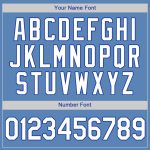 Custom Name and Number Authentic Light Blue White-Royal Softball Jersey - Personalized Team Apparel Personalized Light Blue