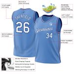 Light Blue White-Royal Personalized Authentic Throwback Basketball Jersey Personalized Light Blue White-Royal Authentic Throwback