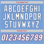Custom Team Name Number Basketball Jersey - Personalized Light Blue White-Royal Throwback Design Personalized Light Blue