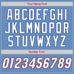 Personalized Light Blue White-Royal Baseball Jersey Shirt - Authentic Throwback Rib-Knit Design Personalized Light Blue White-Royal