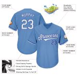 Custom Light Blue Baseball Jersey Shirt with Personalized Name & Number - Authentic Throwback Rib-Knit Team Apparel Personalized