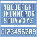 Custom Light Blue Baseball Jersey Shirt with Personalized Name & Number - Authentic Throwback Rib-Knit Team Apparel Personalized